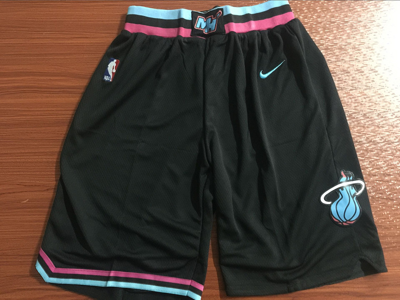  Men 2022 NBA Miami Heat black shorts style 3->miami heat->NBA Jersey